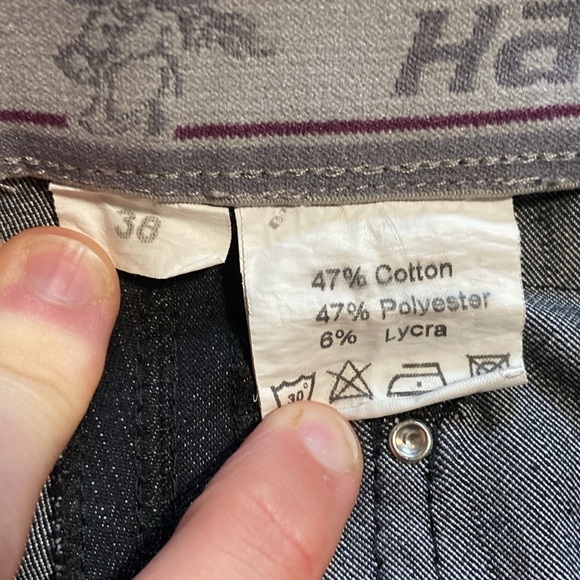 Black Diamond by Harry’s Horse Denim and Faux Leather Riding Breeches Size EU 38 - Picture 8 of 13